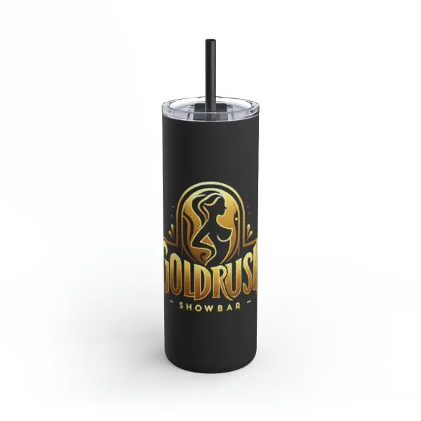 Black Skinny Matte Tumbler, 20oz