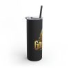 Black Skinny Matte Tumbler, 20oz - Image 2