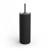 Black Skinny Matte Tumbler, 20oz - Image 3